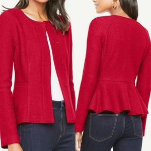 •ANN TAYLOR• Peplum Wool Structured Jacket